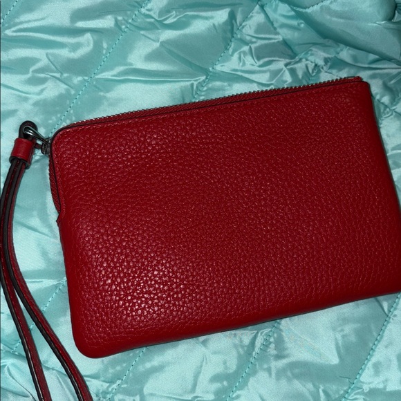 Coach Aries Red Leather Wristlet EUC HTF - Picture 11 of 12